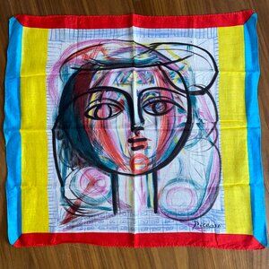 Vintage 1980s Picasso Portrait Scarf
